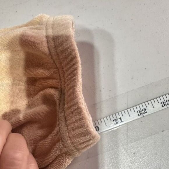 DONNI. Camel Terry Drawstring Joggers Jogging Pants Size Large Tan Pull On Beach - Picture 6 of 11